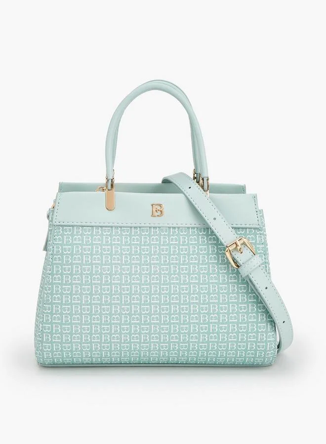 Flora Bella By Shoexpress Monogram Handbag With Detachable Shoulder Strap